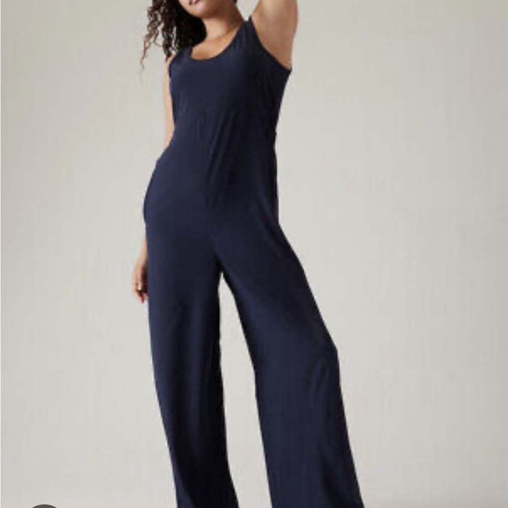 Athleta Navy Passenger Jumpsuit
